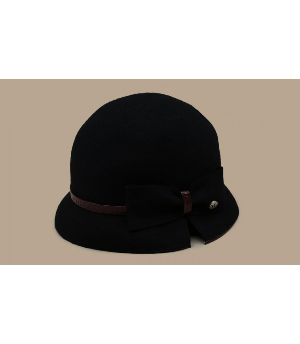 zwarte bell hat bow